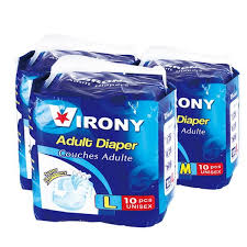 VIRONY ADULT DIAPER 10PCS LARGE