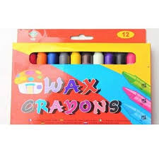 WAX CRAYONS BY 12PCS BIG