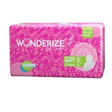 WONDERIZE SOFT COMFORT SANITORY NAPKINS HEAVY FLOW