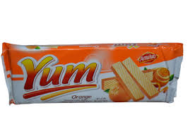 YUM ORANGE WAFERS 200G
